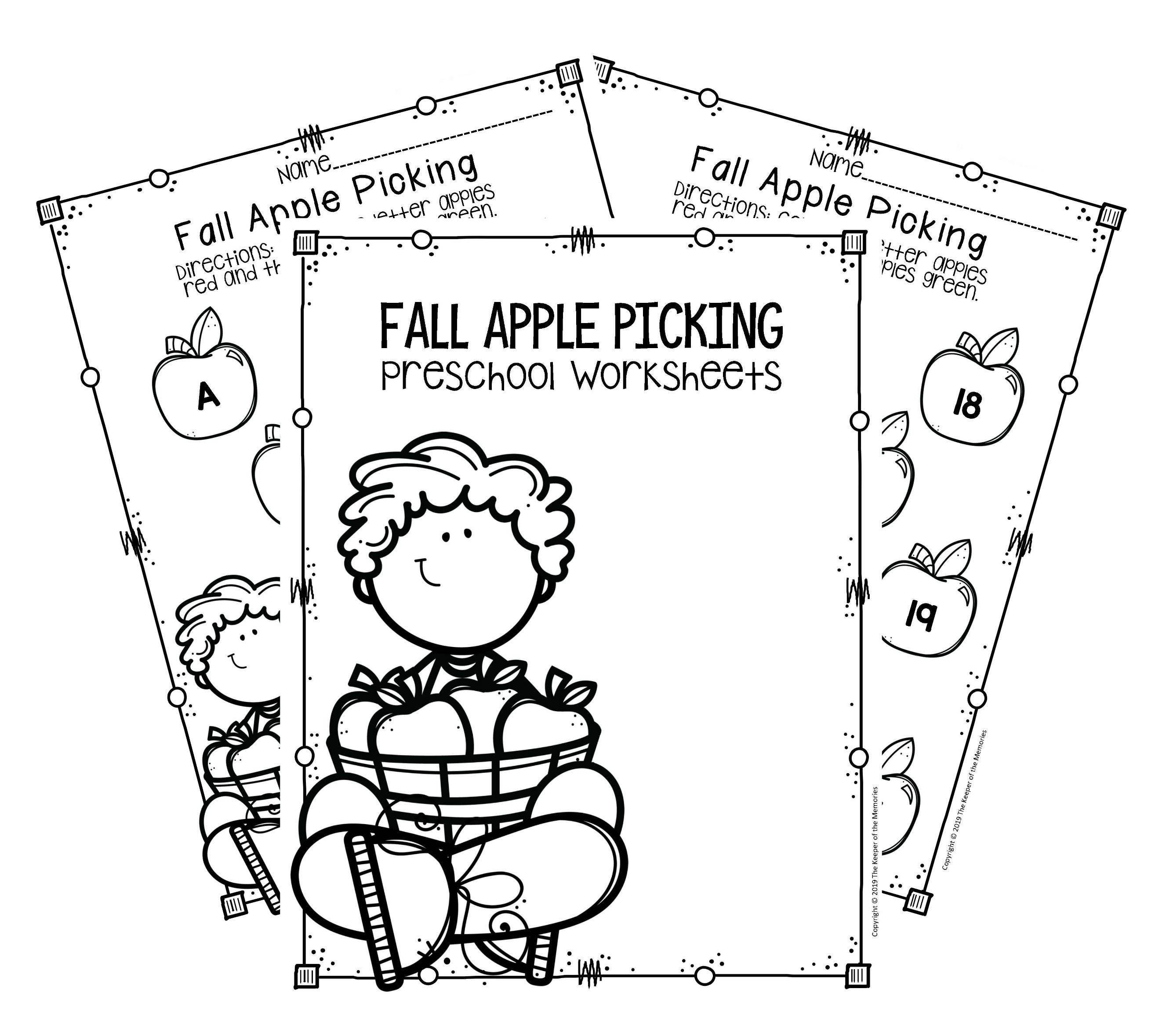 Free Printable Apple Worksheets For Preschoolers Kindergartners