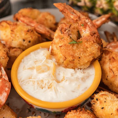 coconut shrimp with pina colada dipping sauce