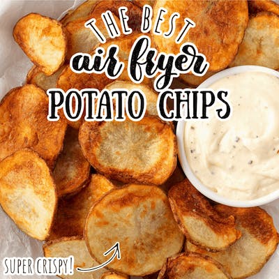 a bunch of potato chips made in the air fryerr