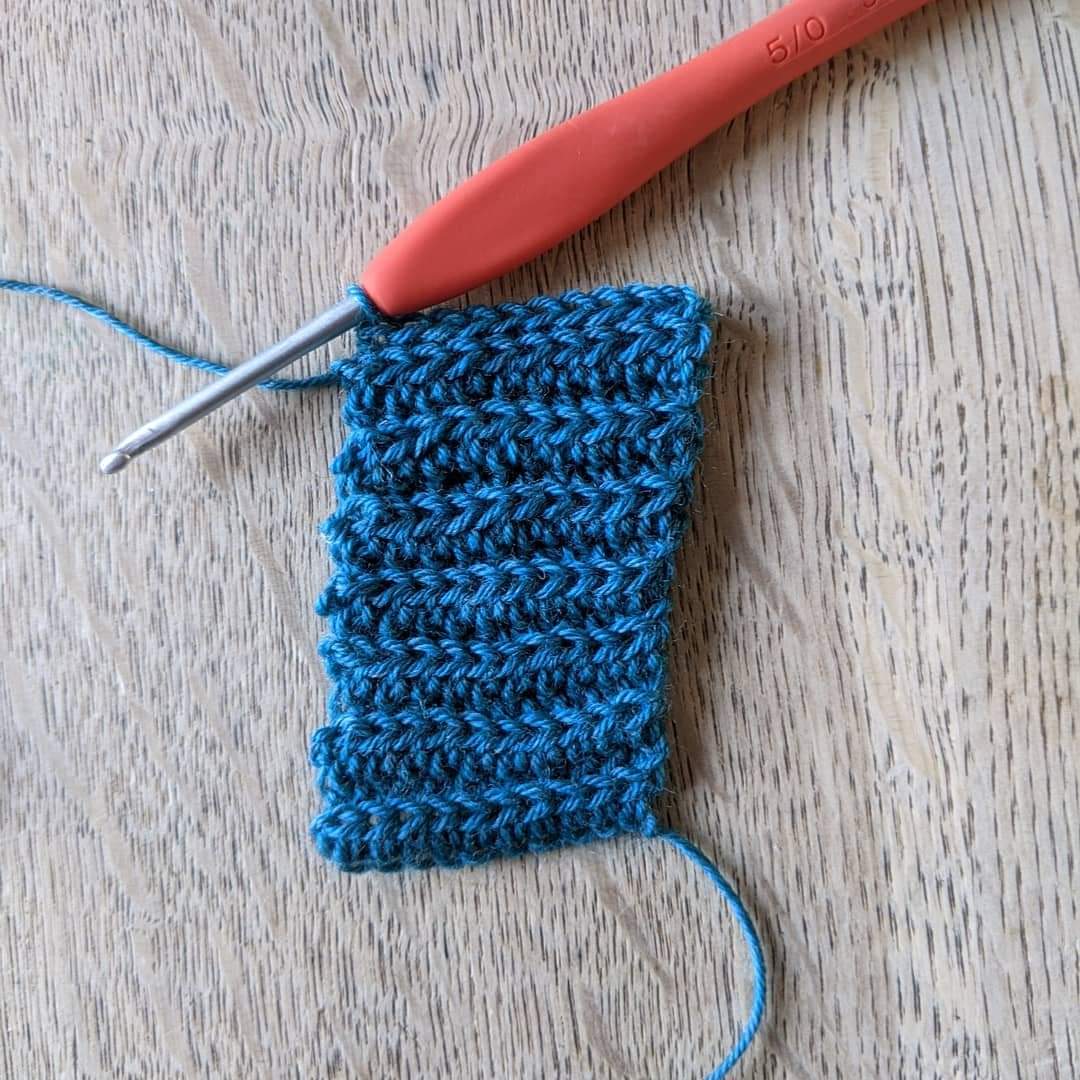 right side of ribbing