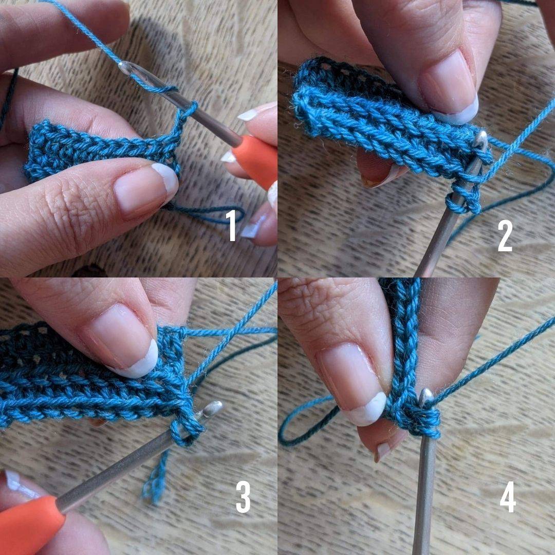 photo instructions for rib stitch