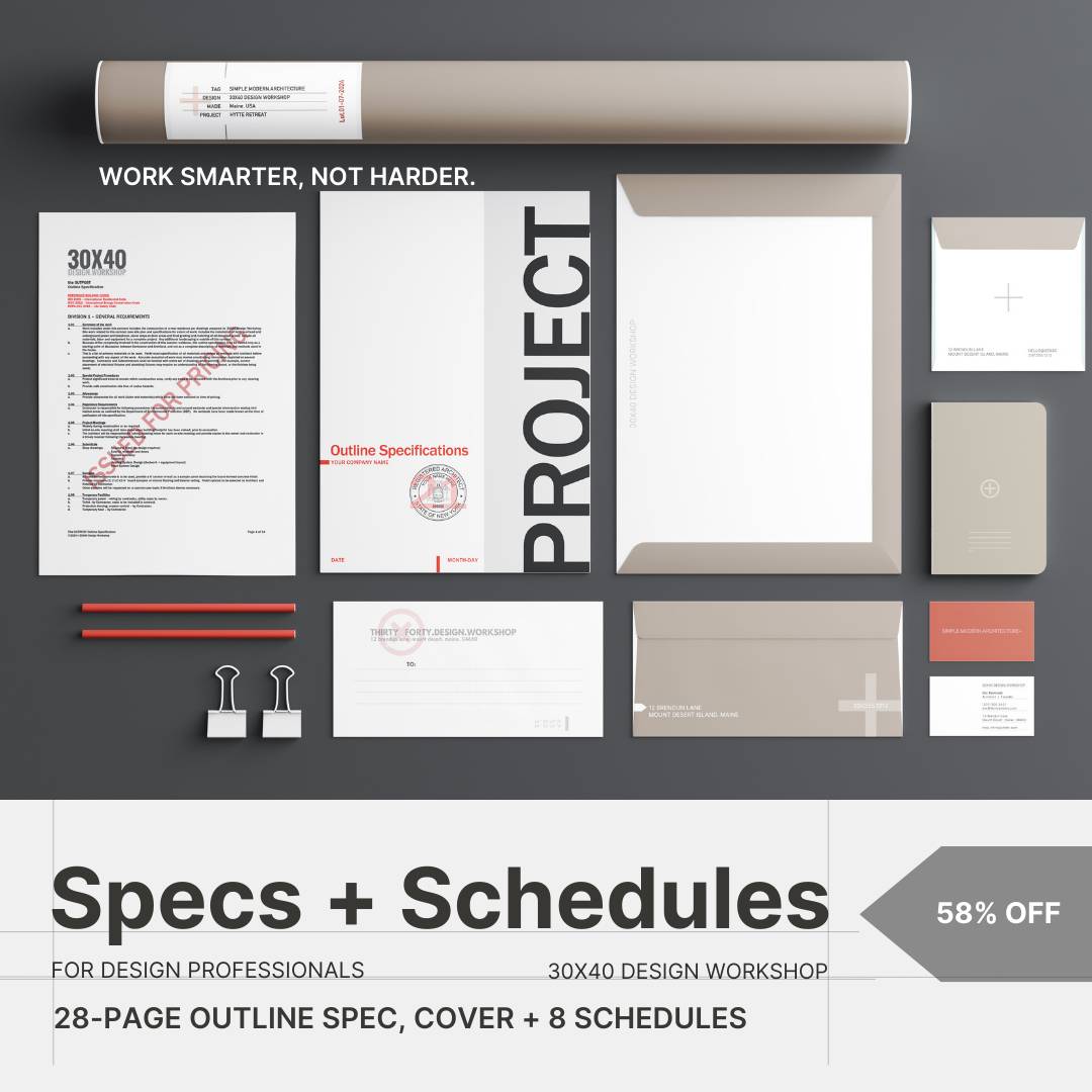 outline spec contents flat lay