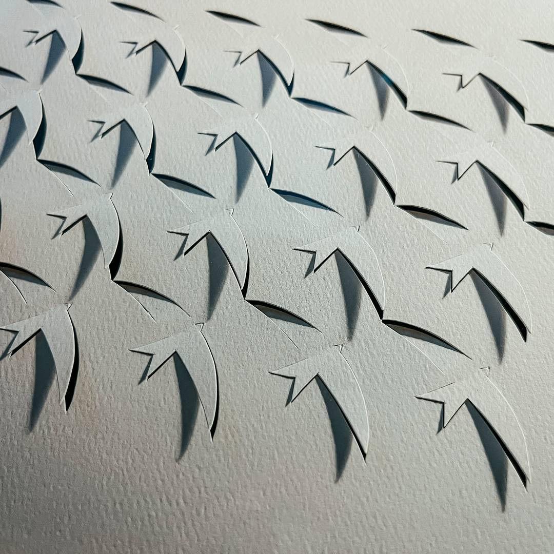 papercut "flock" detail
