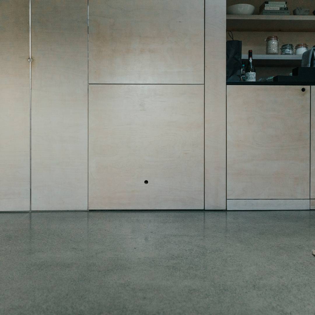 service core wall panel closed