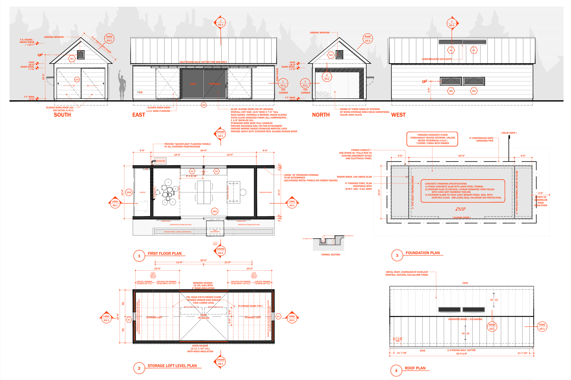 Construction drawing for the LongStudio