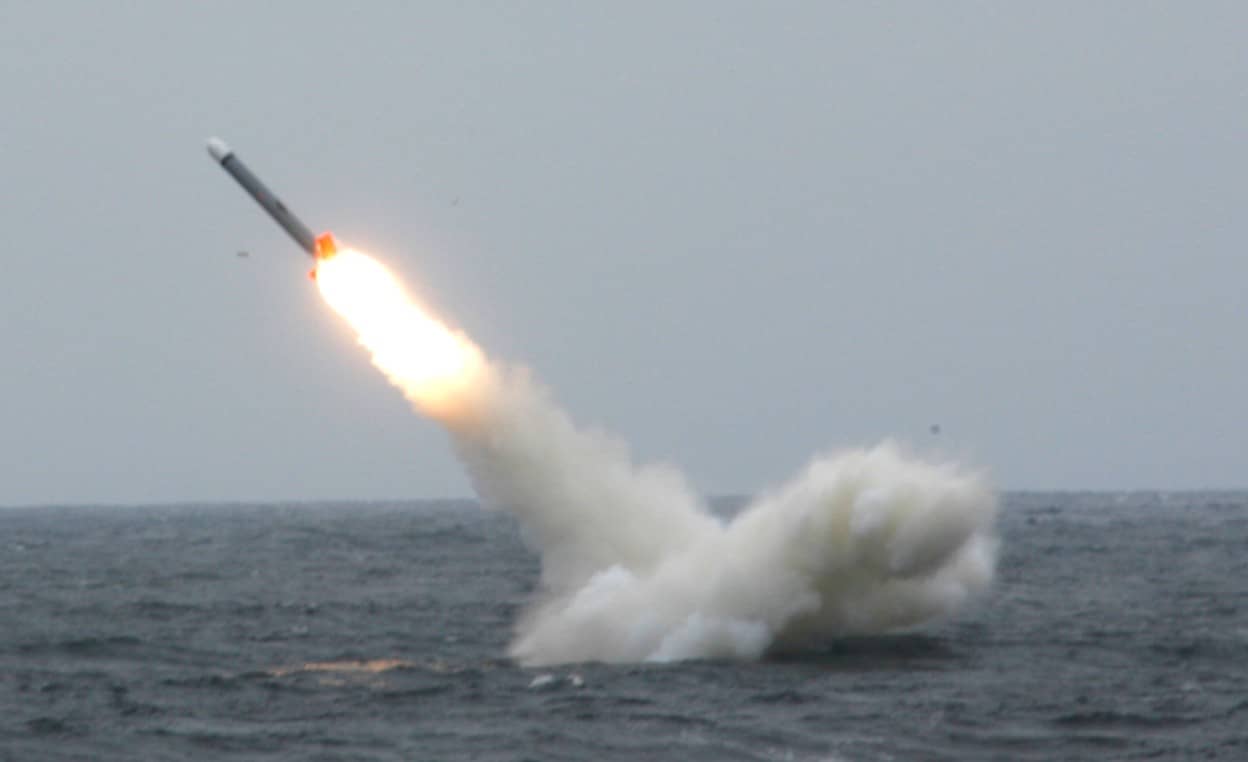 Test of U.S. Navy submarine launch Tomahawk missile -Naval Air Systems Command