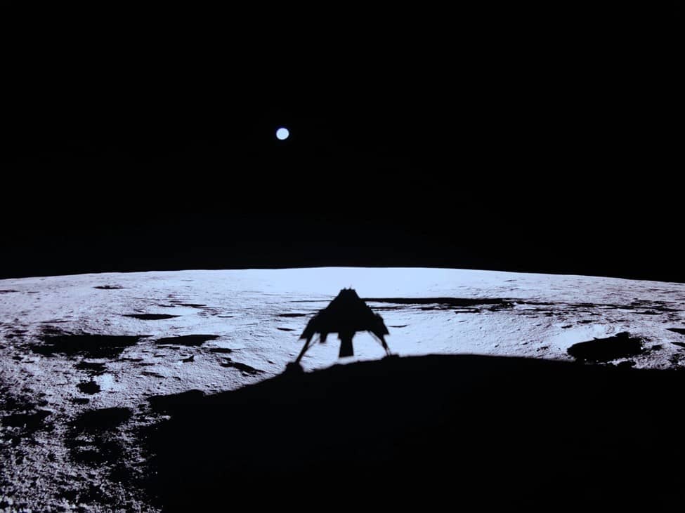 Firefly’s Blue Ghost lander casts a shadow on the moon's surface