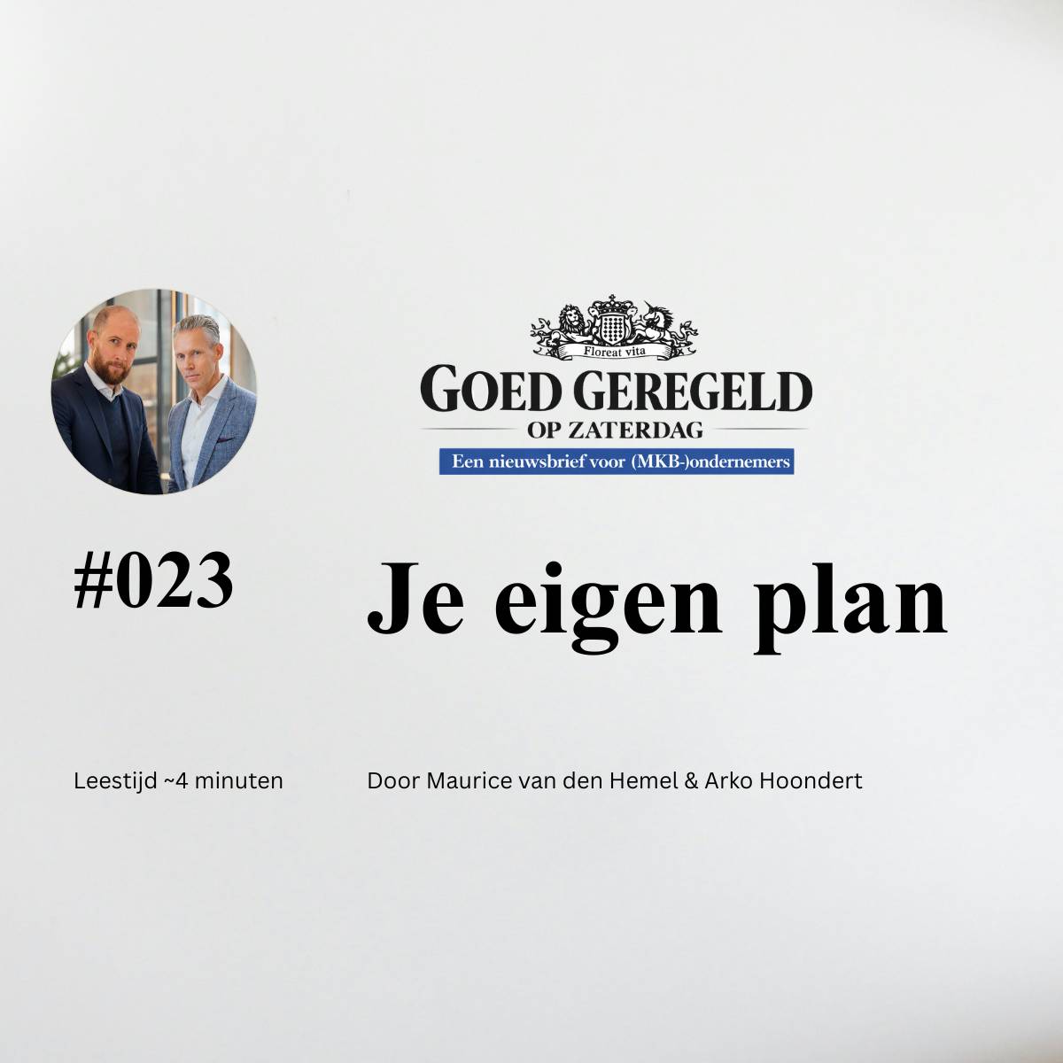 Je eigen plan