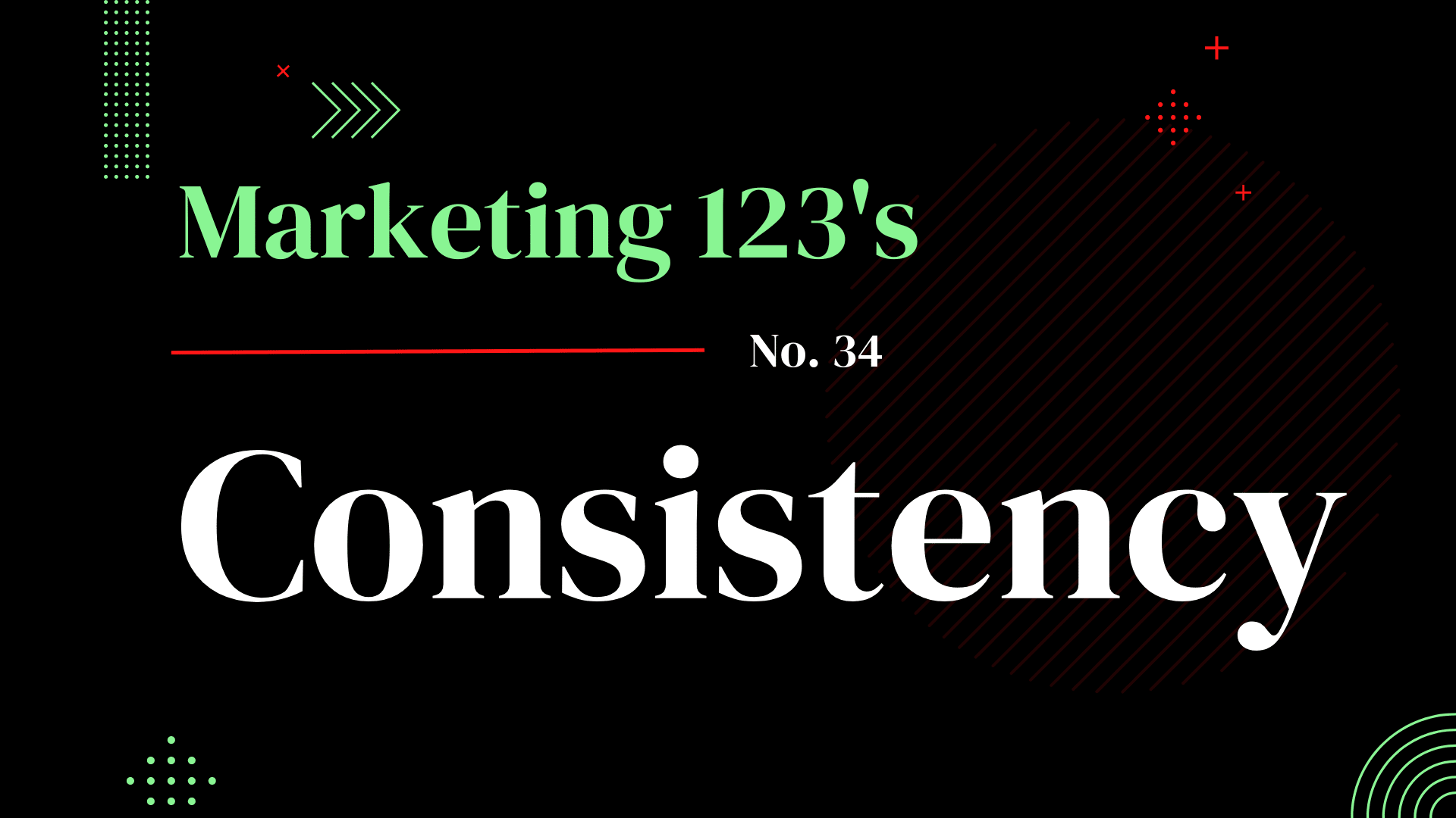 Marketing 123's No. 34 - Consistency