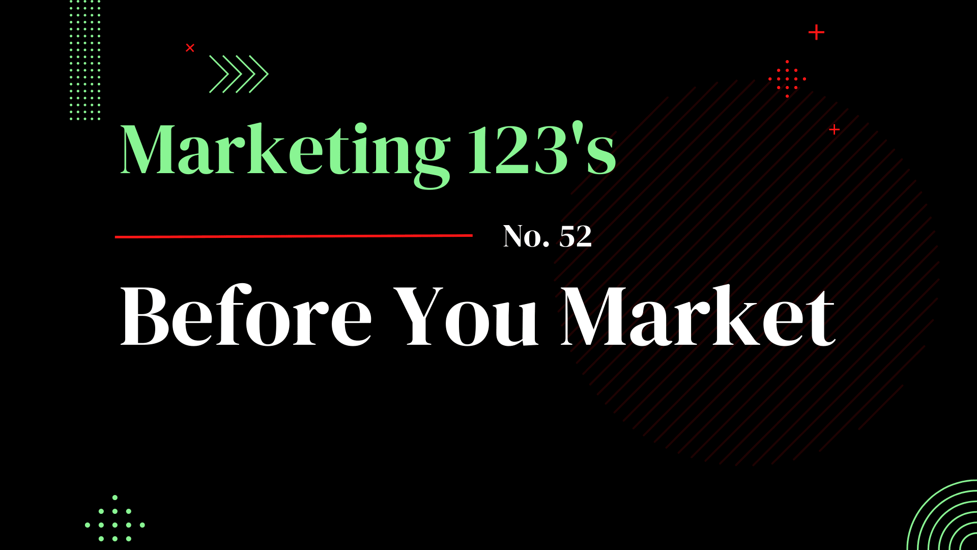 Before You Market