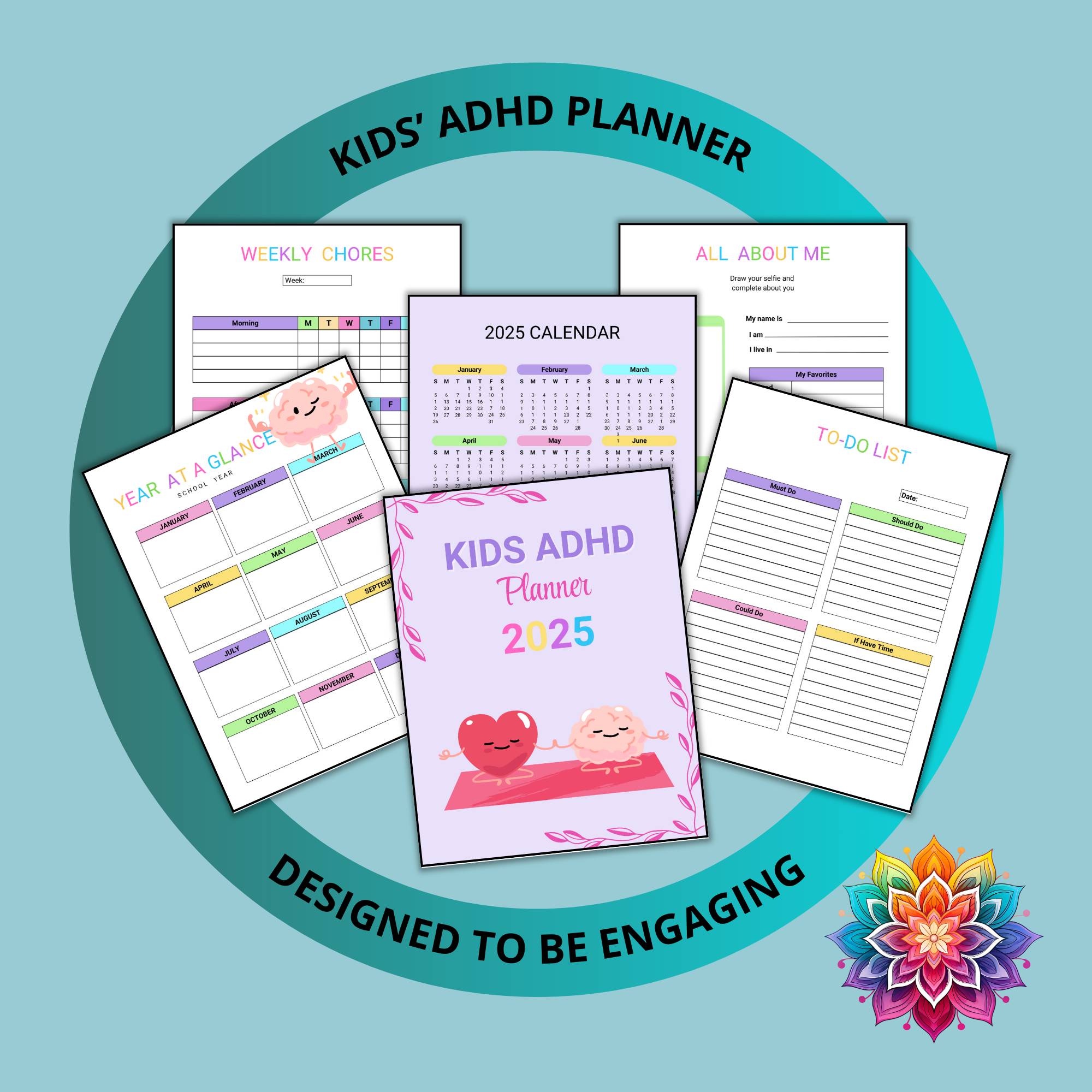 2025 Kids' ADHD Planner – Focus, Thrive, and Shine! 🌟