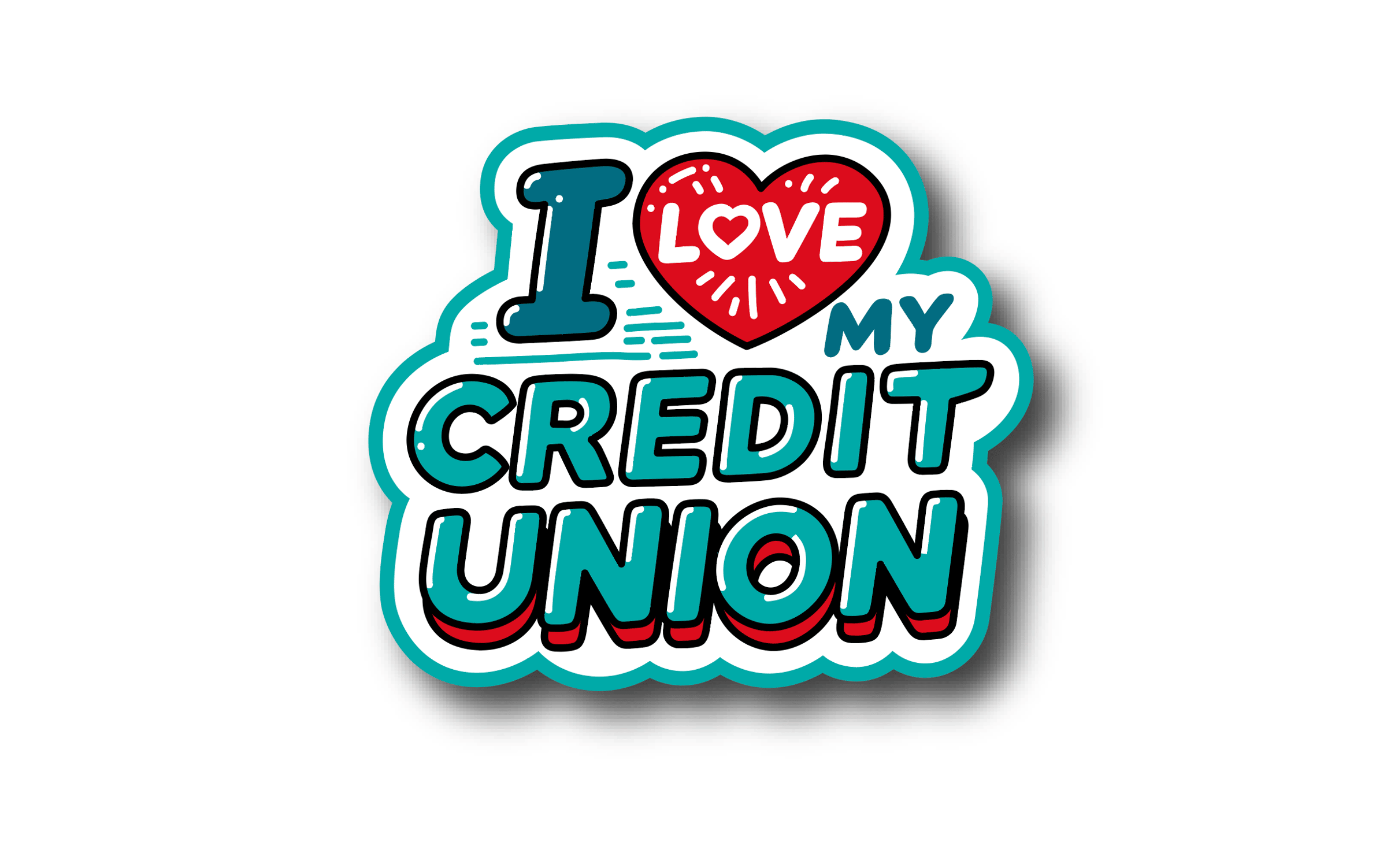 I Love My Credit Union enamel pin