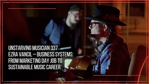 Episode artwork featuring Ezra Vancil playing acoustic guitar on stage