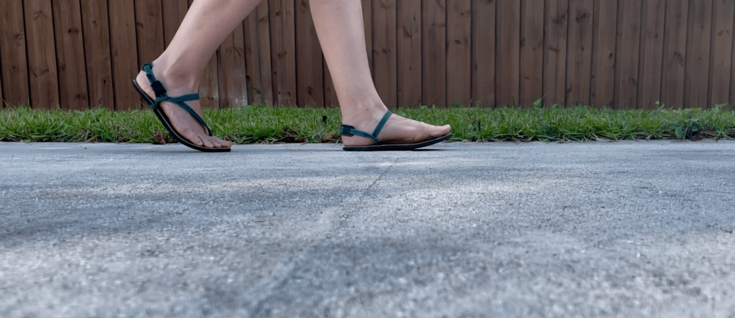 Benefits of daily walks and walking on the sidewalk in grounded sandals