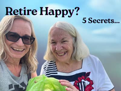 Middle age woman and older woman smiling together