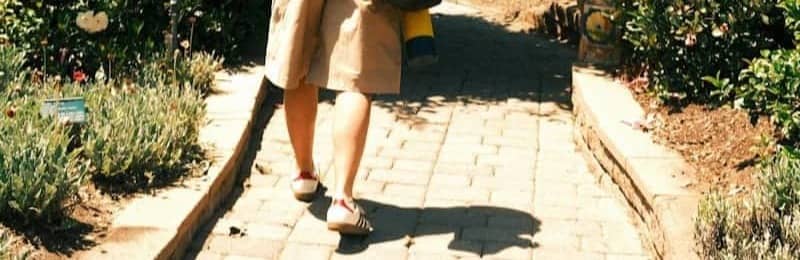 woman's feet walking