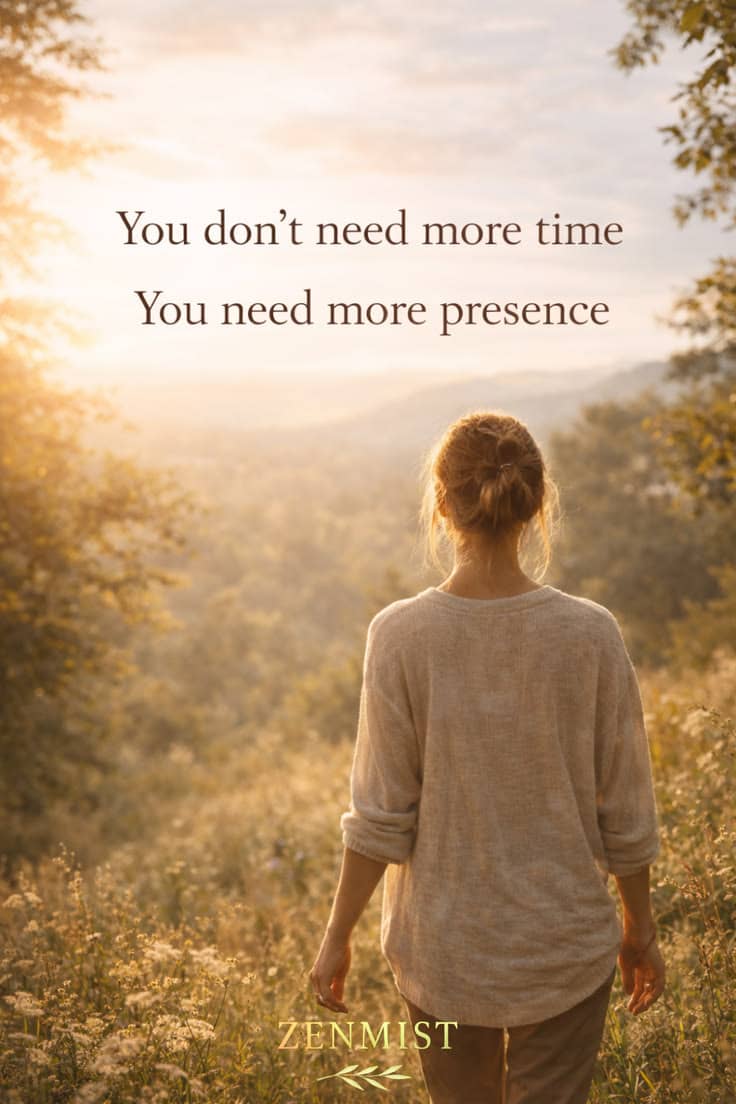 woman walking away in the woods, soft lighting
