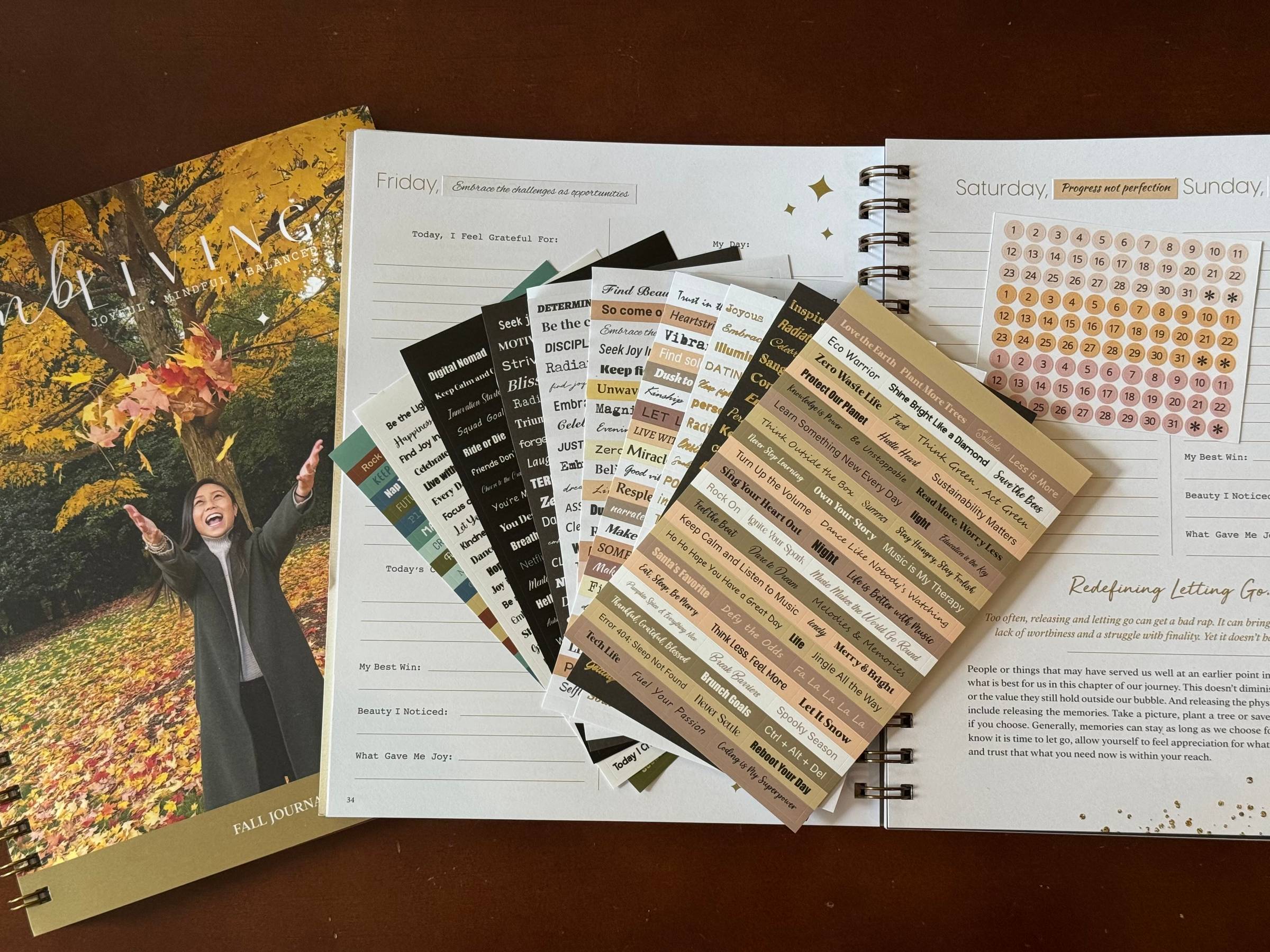 Fall Seasonal JMB Living Journal with Sticker set