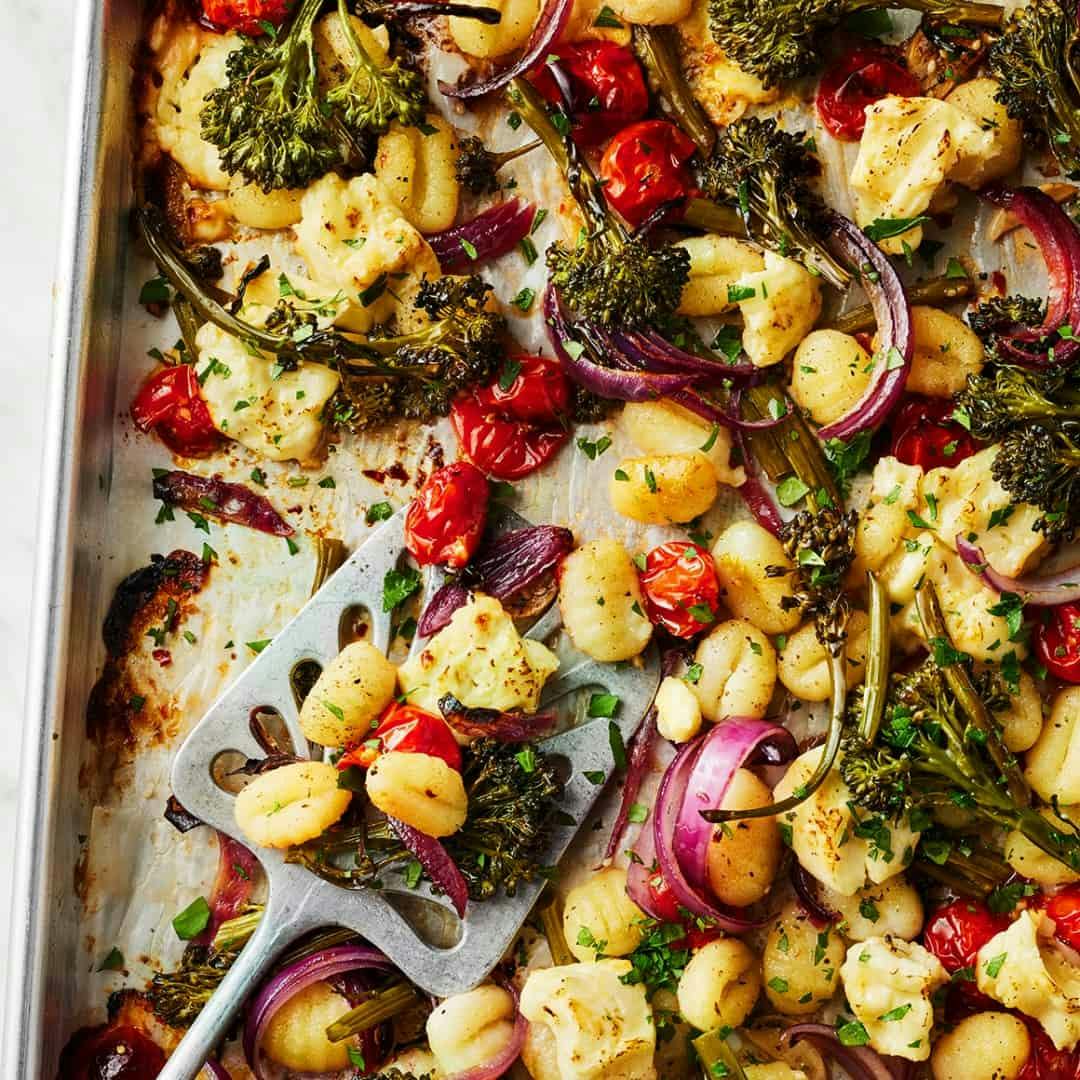 Sheet pan gnocchi