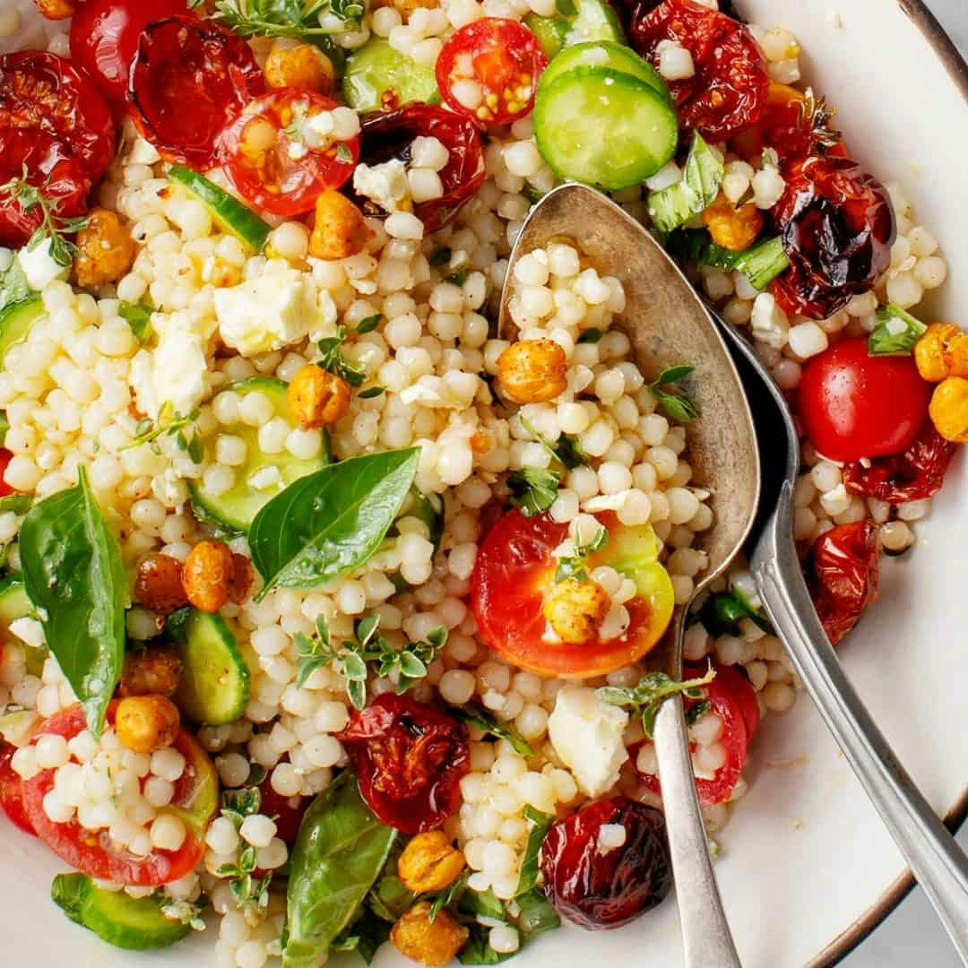 Cherry tomato couscous salad