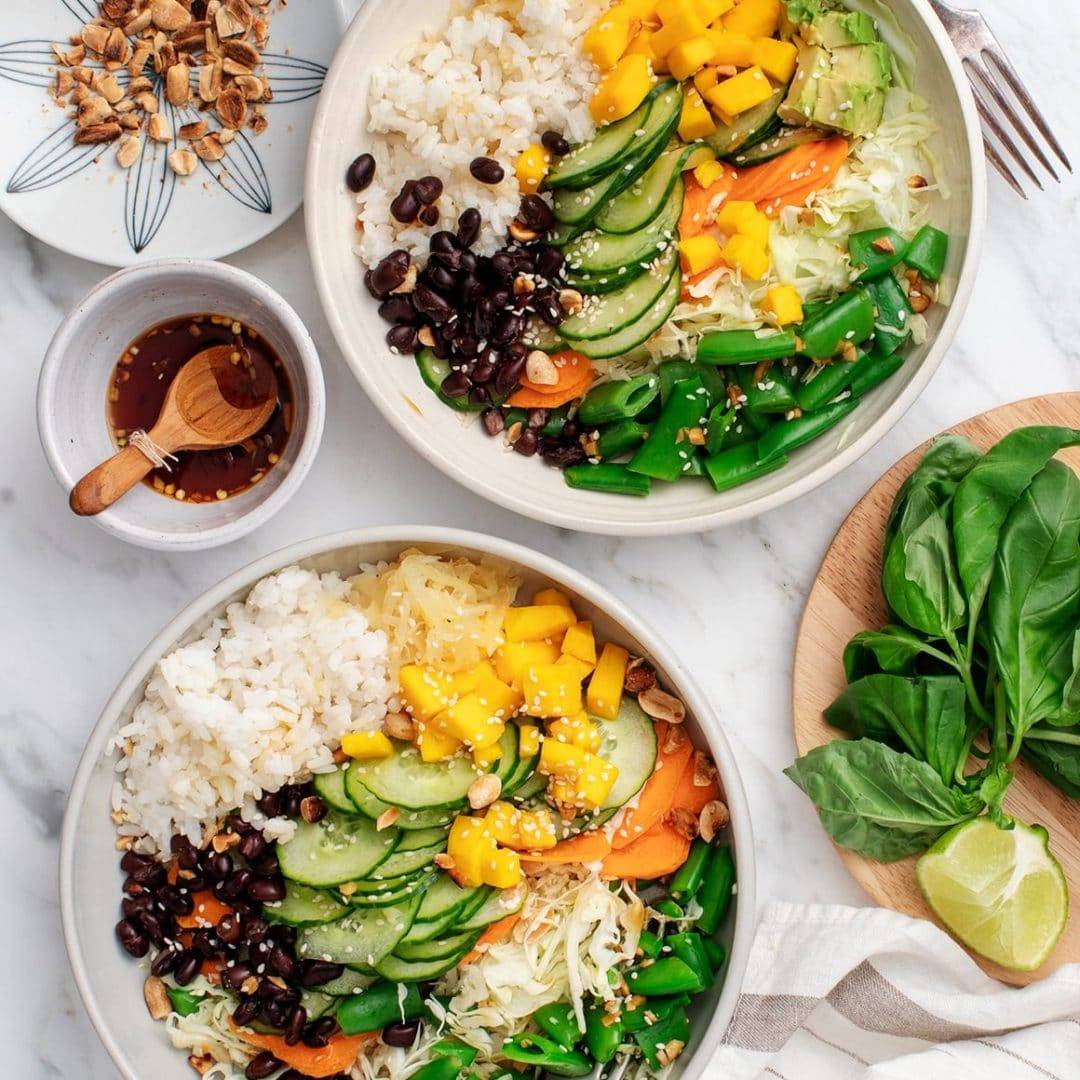 Mango ginger rice bowl