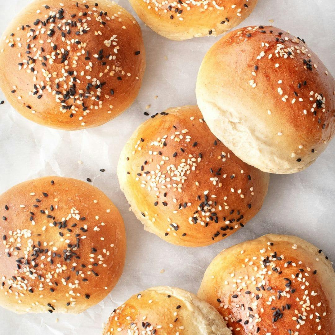 Homemade hamburger buns