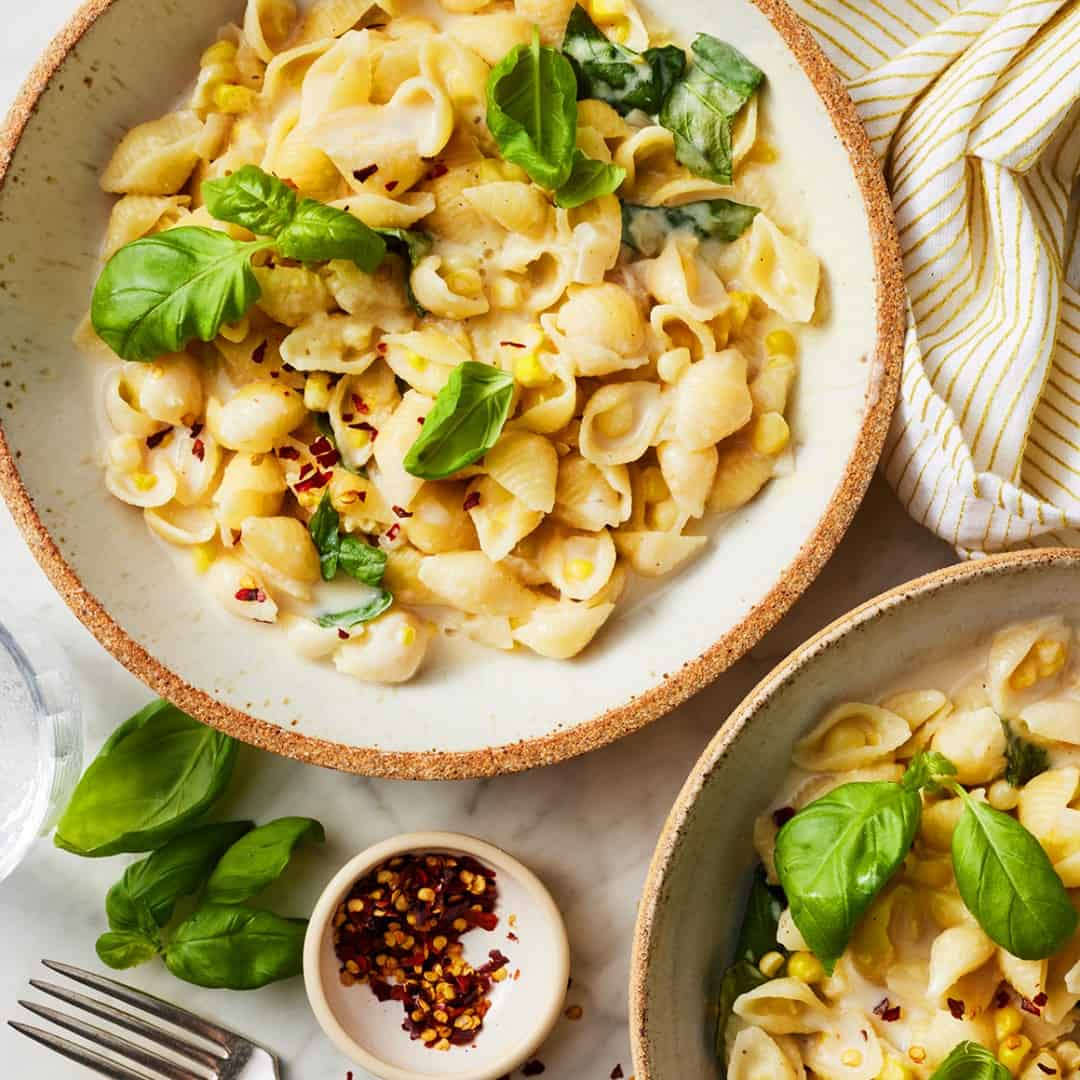 Creamy corn pasta