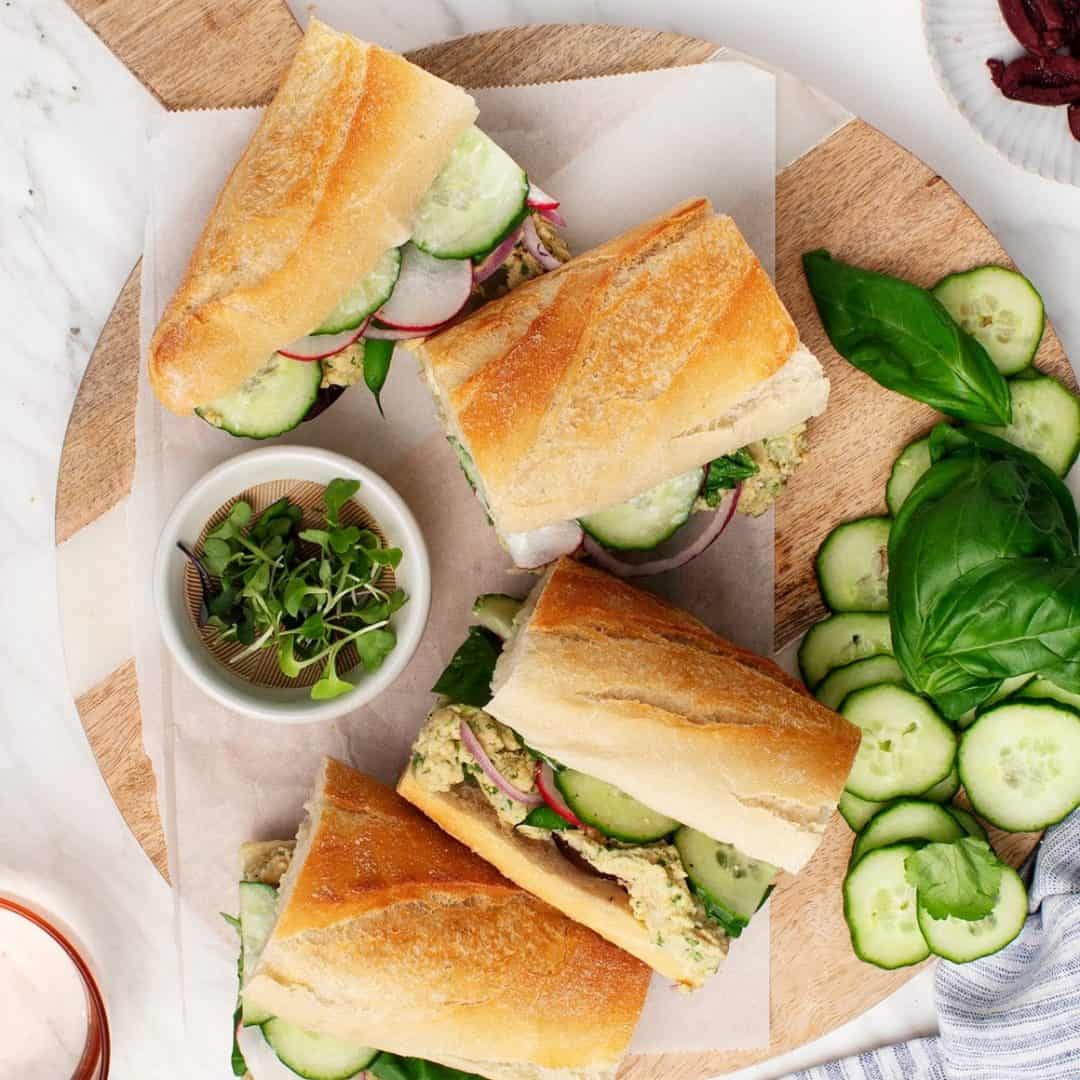 Chickpea salad sandwich