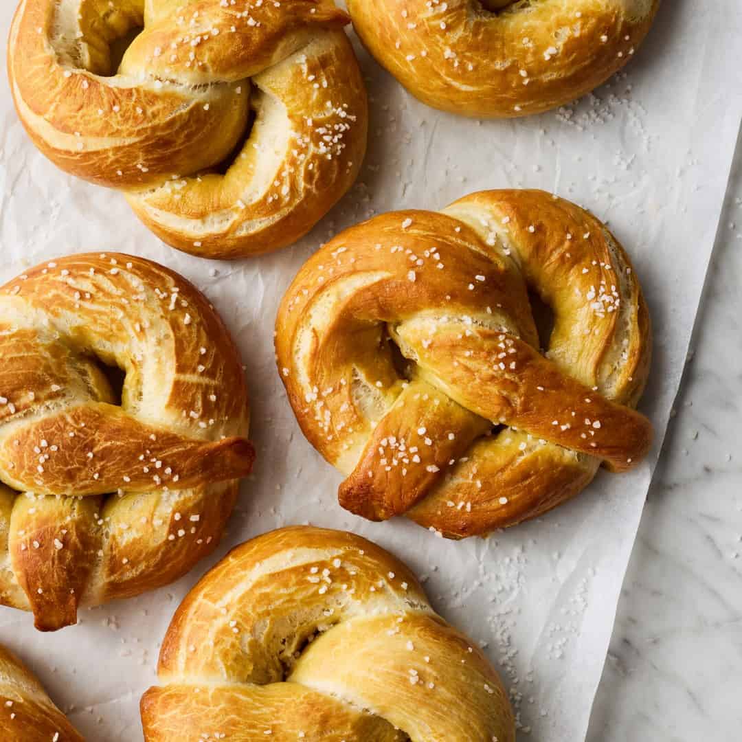 Homemade soft pretzels