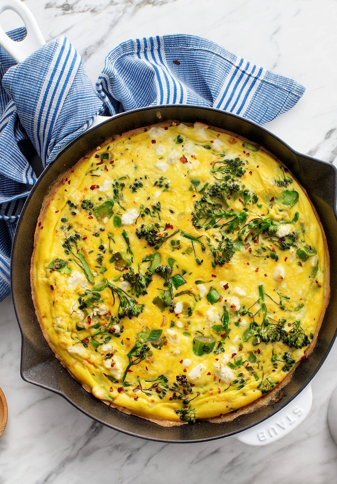 Broccoli feta frittata