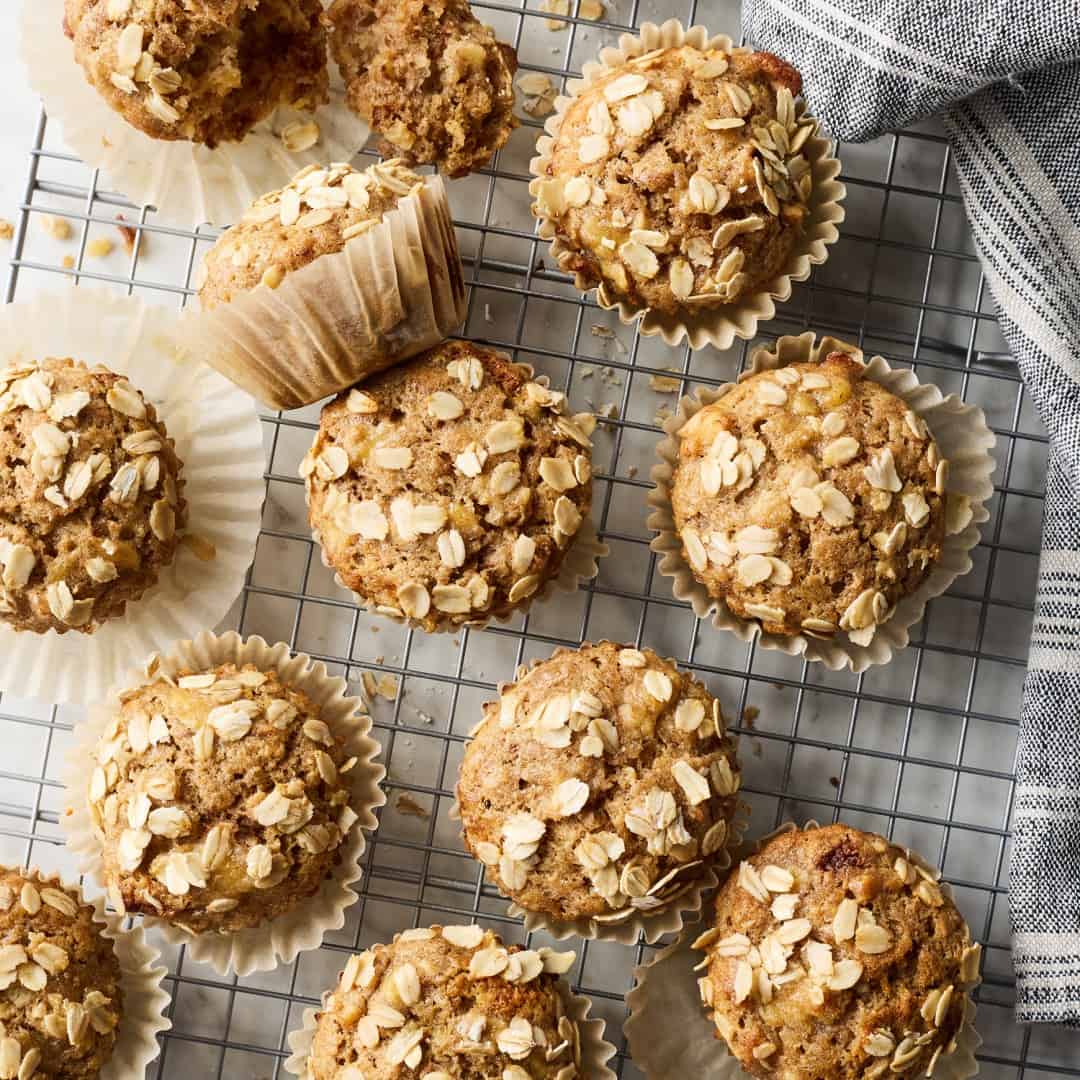 Healthy banana muffins