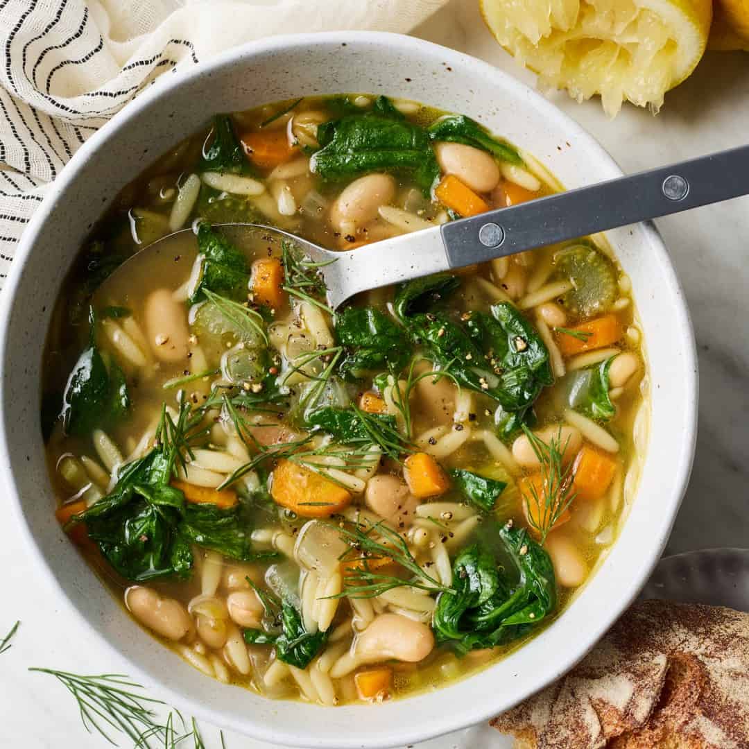 Lemon orzo soup