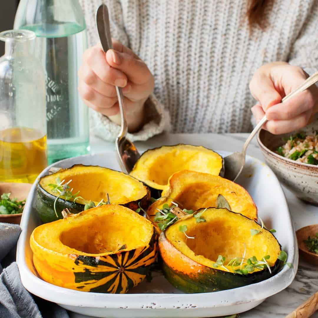 Roasted acorn squash