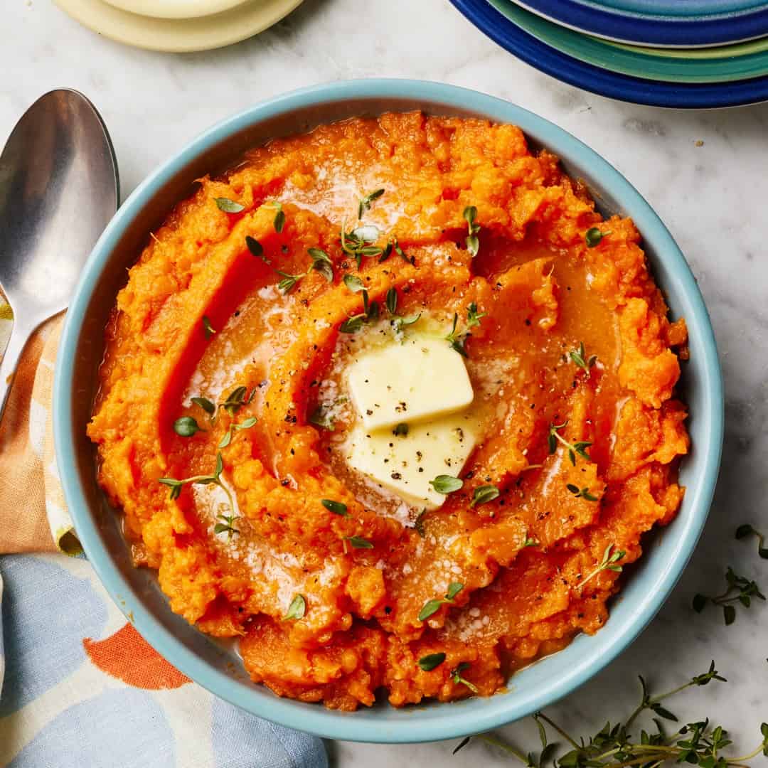 Mashed sweet potatoes