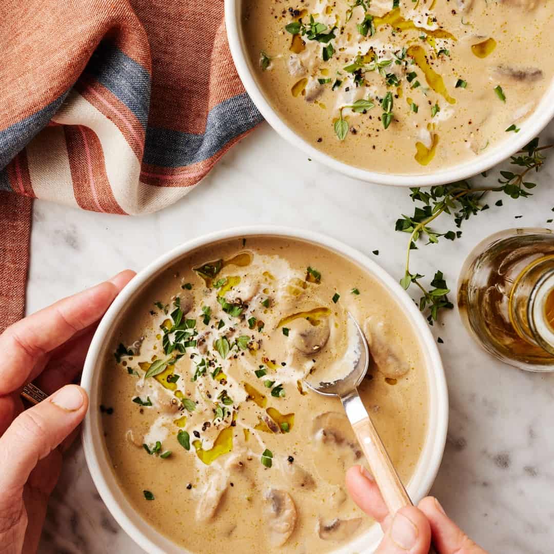 Creamy mushroom soup