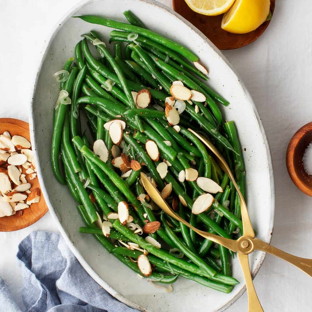 Green beans almondine