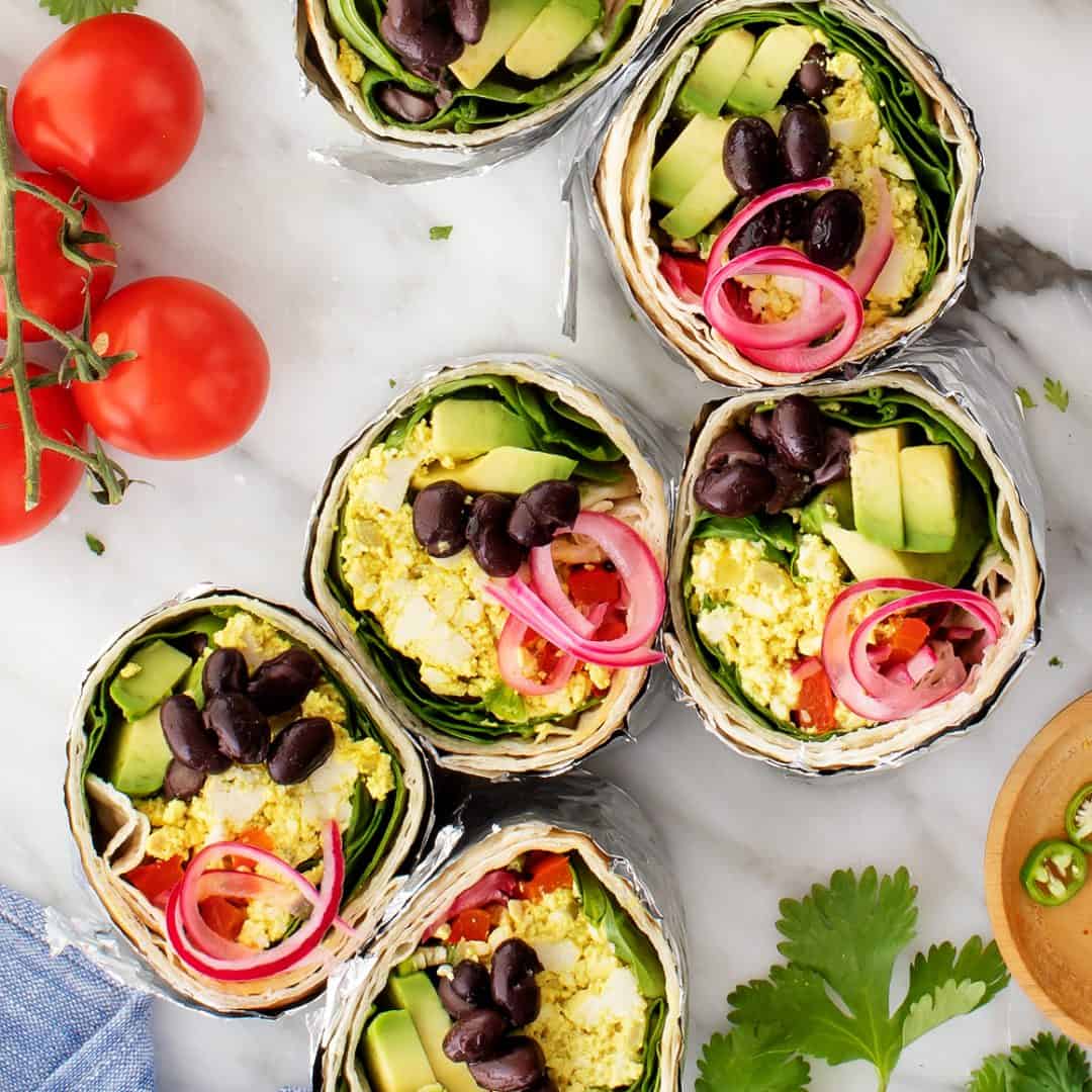 Vegan breakfast burrito 