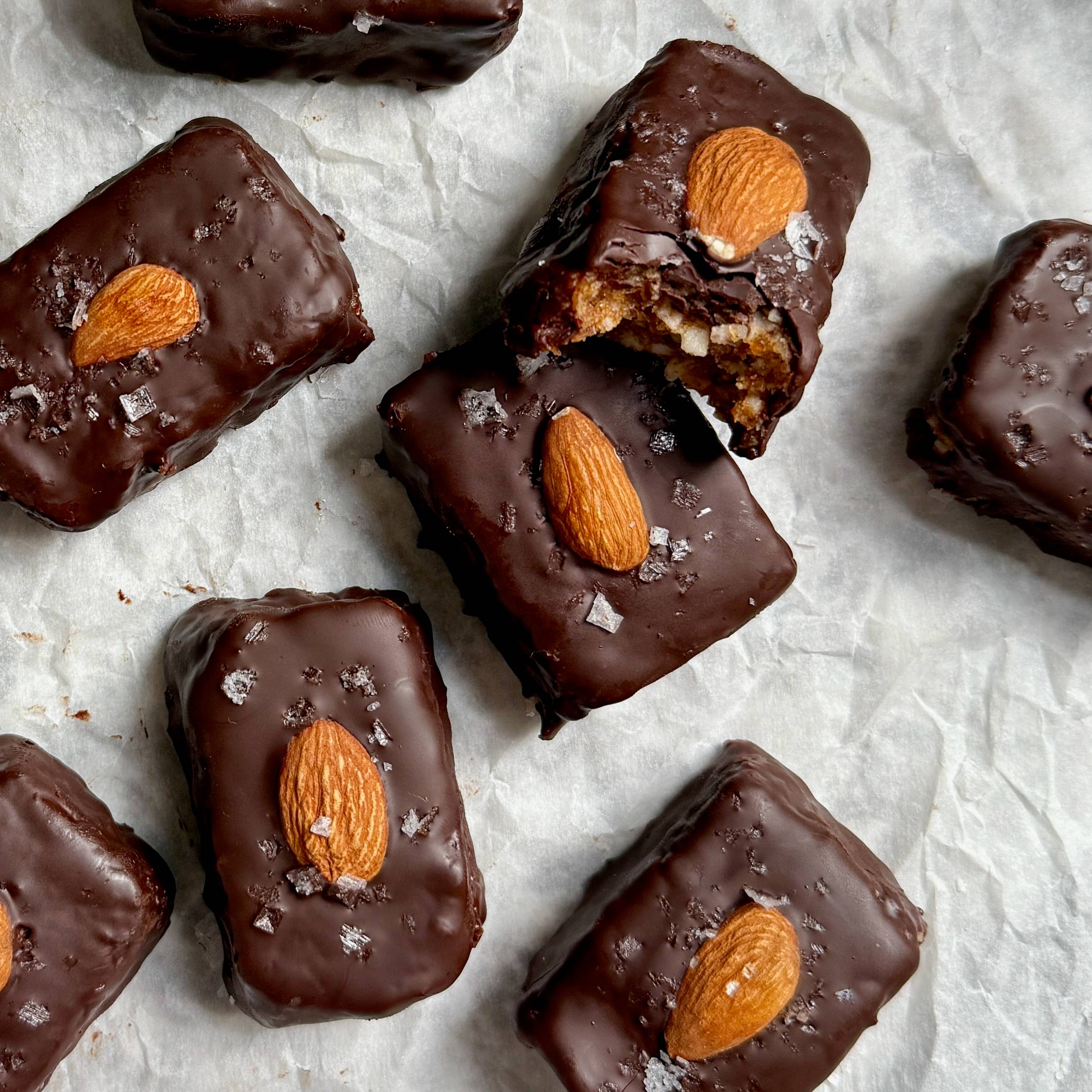 Homemade almond joy bars