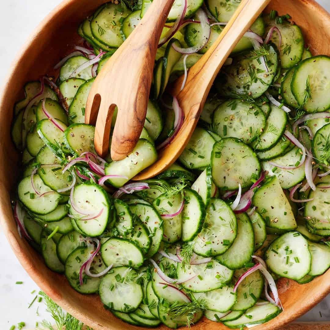 Cucumber and onion salad