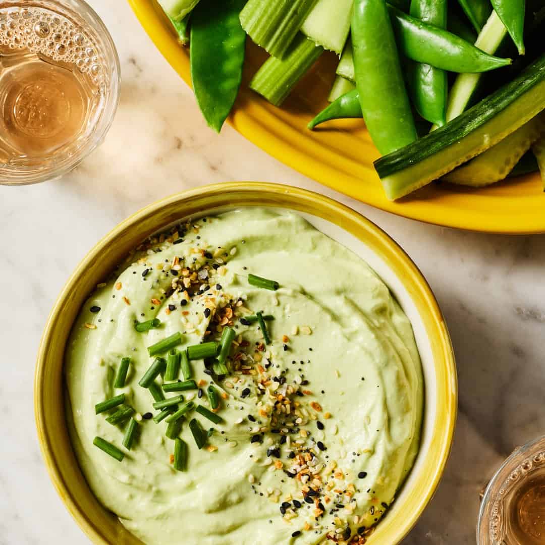 Avocado cottage cheese dip