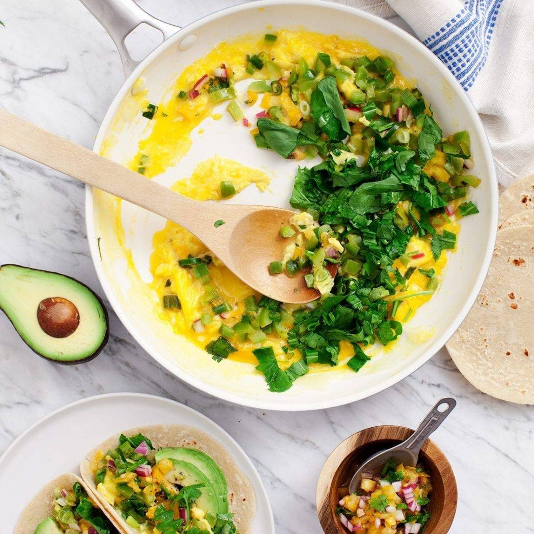 Healthy breakfast tacos