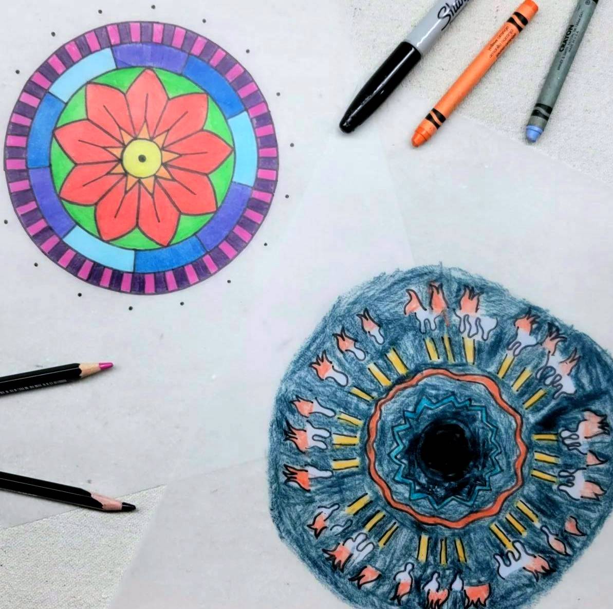 🎉fun things for the weekend... 🖍️beautiful mandala art project for kids ...
