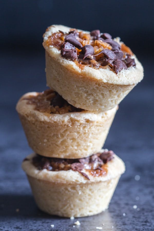 Chocolate Toffee Shortbread Cookie Cups