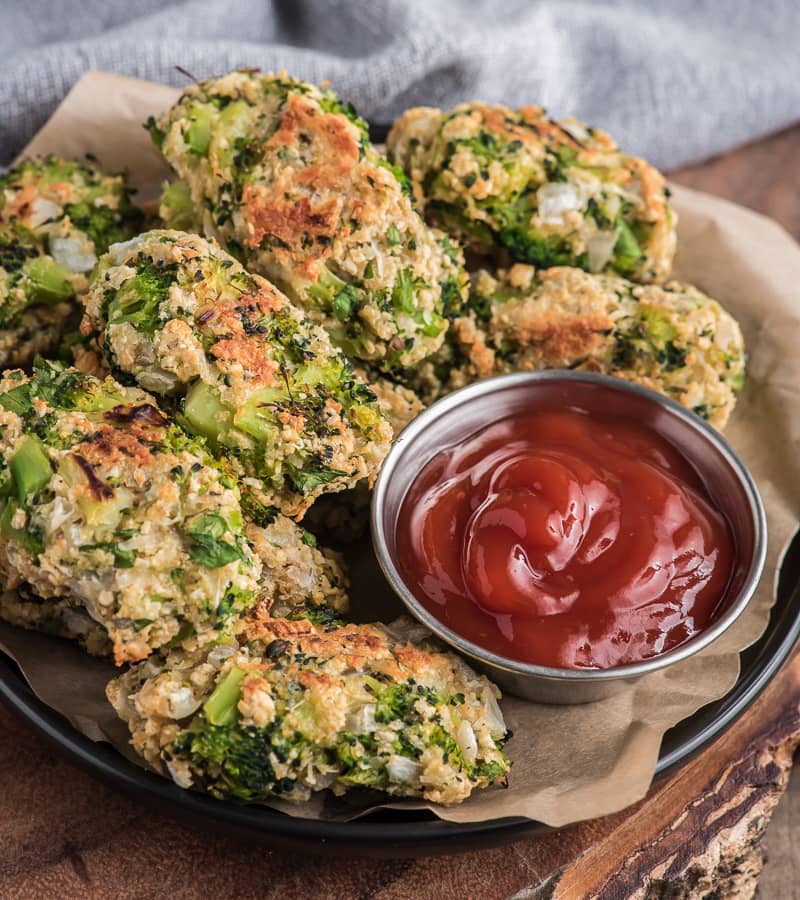 Broccoli tater tots in a bowl.