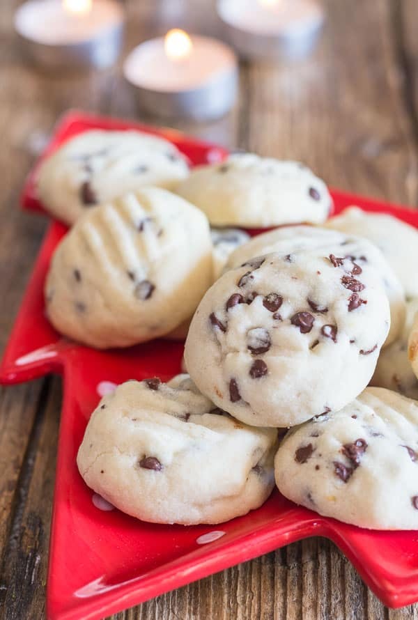 Easy Chocolate Chip Whipped Shortbread