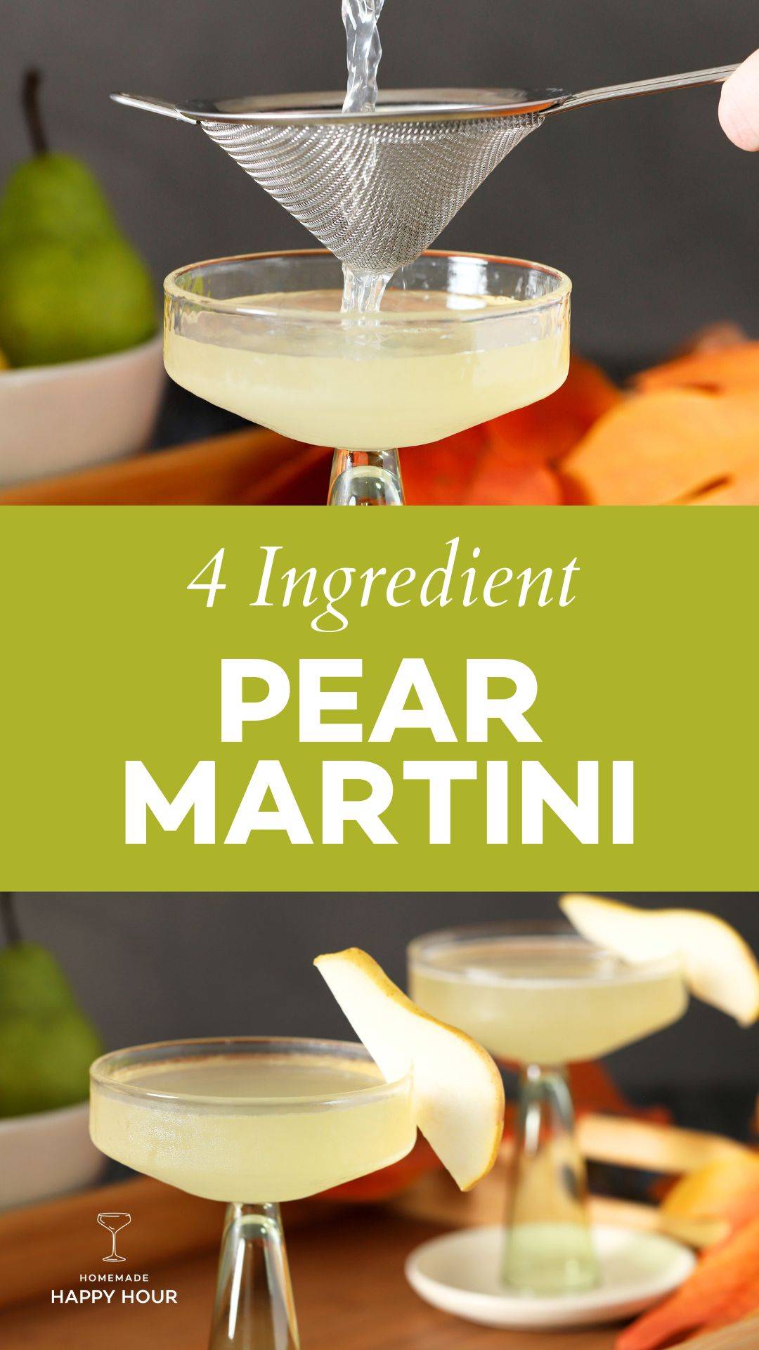 4 Ingredient Pear Martini