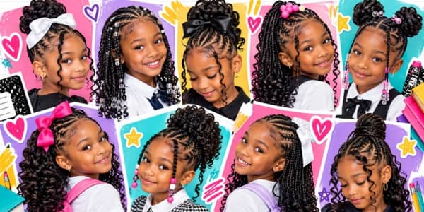 Natural hair kids picture day hairstyle guide