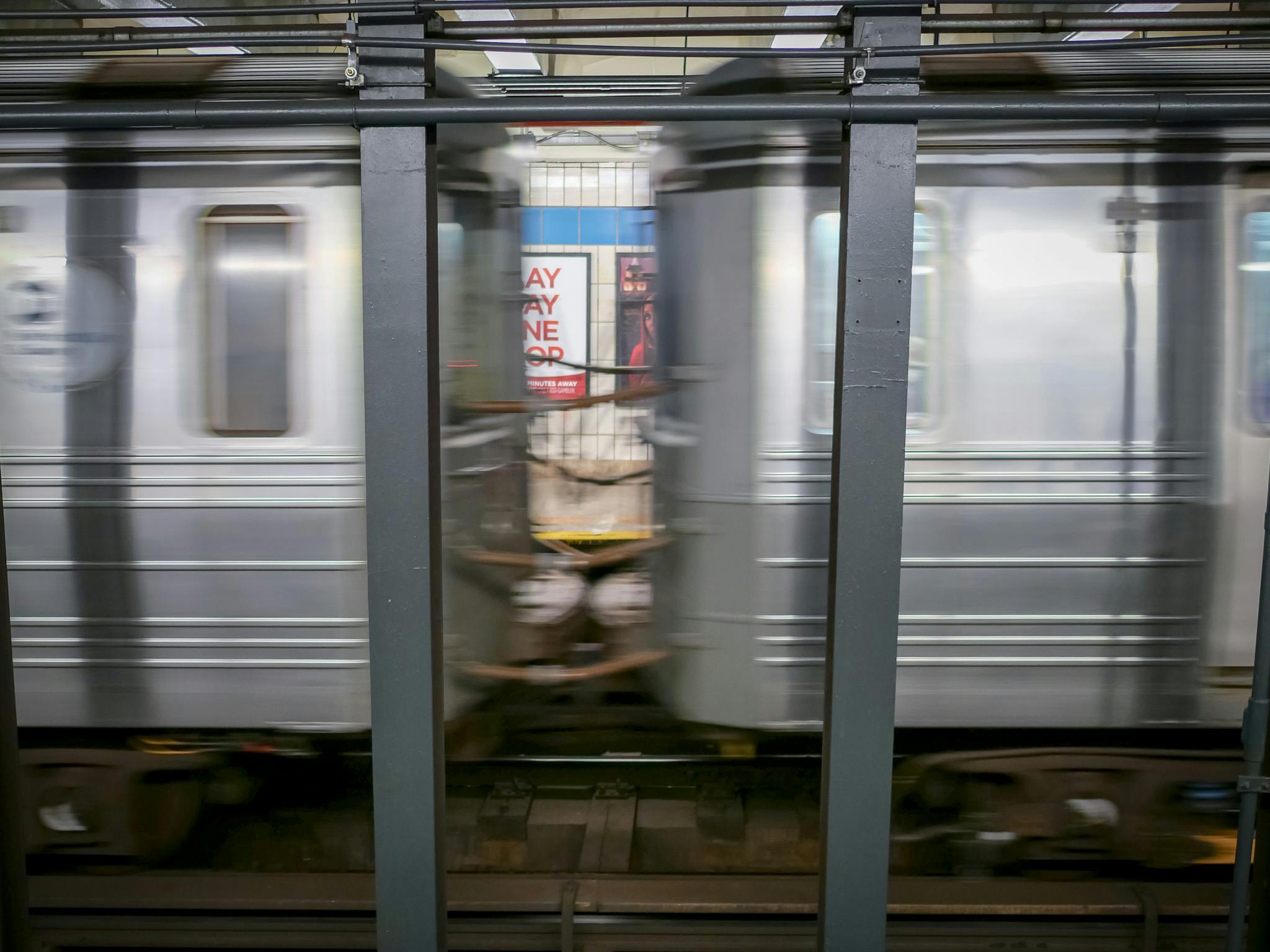 The NYC Metro coming into the station