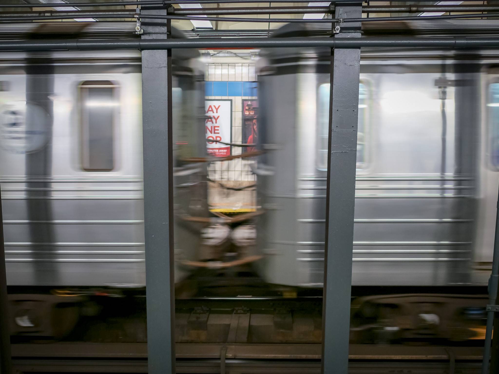 The NYC Metro coming into the station