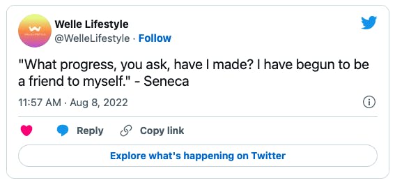 Seneca: What progress you ask, have I made? I have begun to be a friend to myself